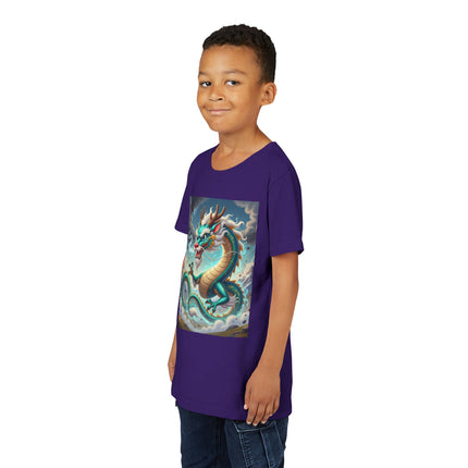 Tibetan Dragon in Battle Youth Short Sleeve Tee