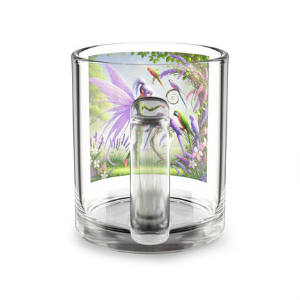 Lavender-Winged Fairy Glass Mug, 10oz