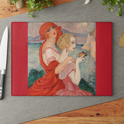 Sur la Route d'Anacapri by Gerda Wegener Glass Cutting Board