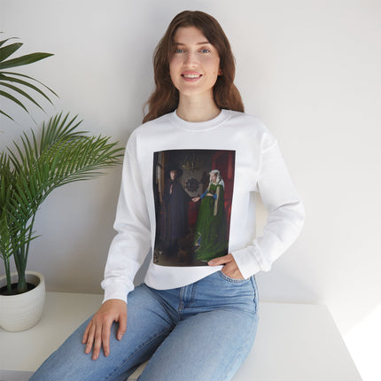 Arnolfini Portrait by Jan Van Eyck Heavy Blend™ Crewneck Sweatshirt
