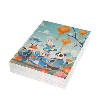 🐉🏮 The Dragon Lantern Festival Greeting Card – Whimsical Animal Celebration