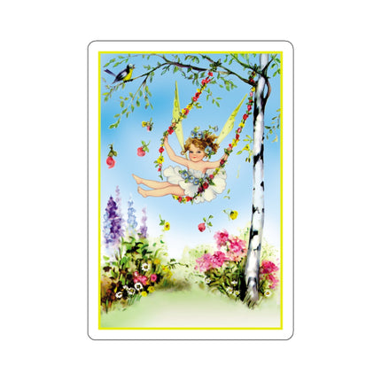 Spring Fairy's Floral Swing Kiss-Cut Stickers (4 Sizes)