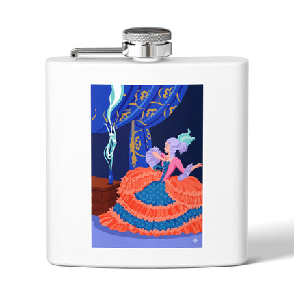 Rococo Stage Siren Flask – Theatrical Grace & Elegant Drama
