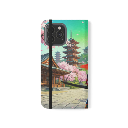 🦊⚔️ Cyberpunk Panda Samurai Flip Case – Futuristic Honor & Kitsune Spirit