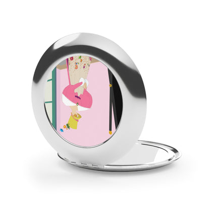 The Yellow Hat Compact Mirror – Whimsical 1920s Vogue Elegance