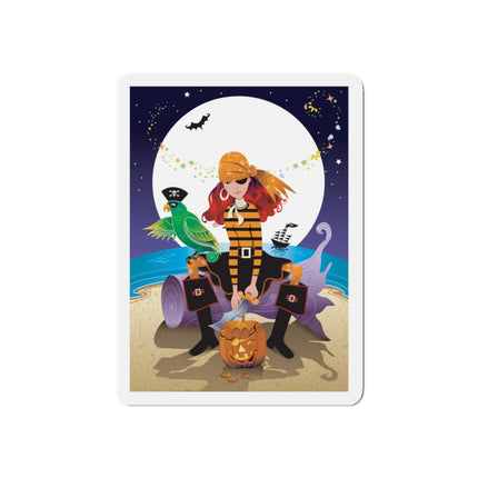 Moonlit Pirate Halloween Die-Cut Magnets (5 Sizes)