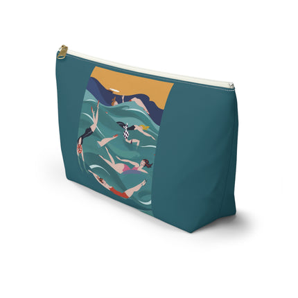 Summer Splash Cosmetic Bag – Carefree Beach Joy & Mid-Century Fun