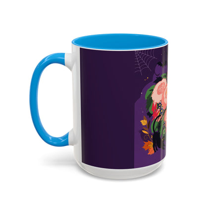 🌹🎃 The Lady Of The Haunted Rose Garden Colorful Mug – Romantic Halloween Charm