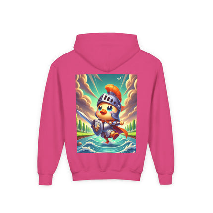 Valiant Duck Youth Hooded Sweatshirt – Courage, Adventure & Playful Heroism