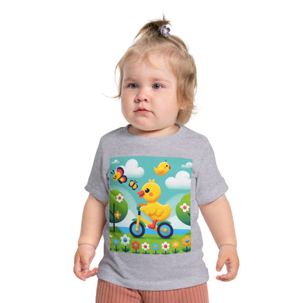 Duckling Riding a Bike Baby T-Shirt – A Joyful Little Ride
