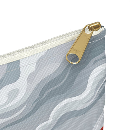 🌹☂️ The Lady In The Storm Accessory Pouch – Art Deco Floral Drama