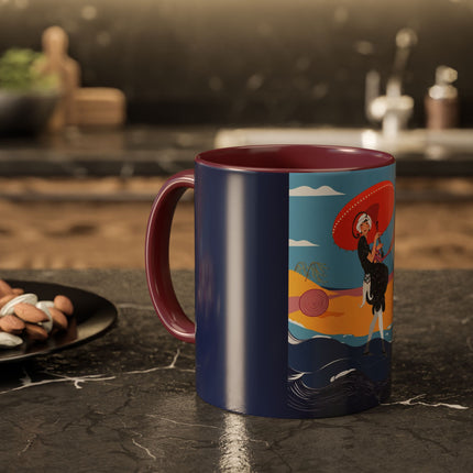 Beachside Promenade Colorful Mugs – Chic Summer Stroll & Coastal Glamour
