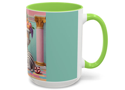 Still Life with Zebra, Fruit, and Pink Columns Colorful Mugs (11oz, 15oz)