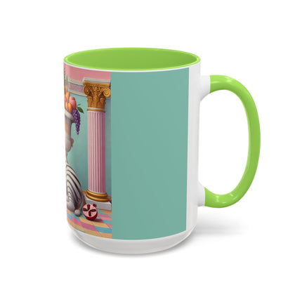 Still Life with Zebra, Fruit, and Pink Columns Colorful Mugs (11oz, 15oz)