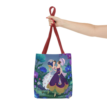 🌸☂️ The Ladies Of The Garden Promenade Tote Bag – Art Deco Floral Elegance