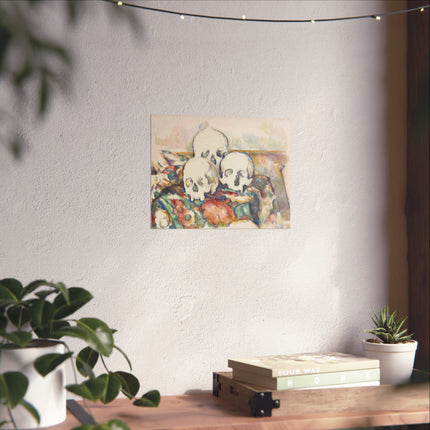 The Three Skulls by Paul Cézanne Matte Horizontal Posters