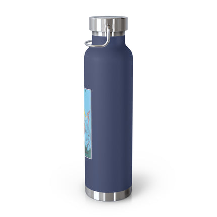 Exquisite Elegance by Umberto Brunelleschi Copper Vacuum Insulated Bottle, 22oz