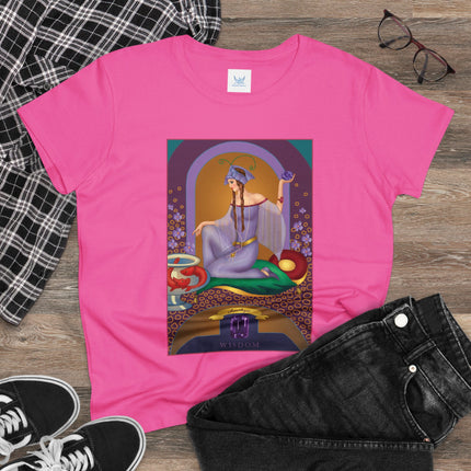 February & Amethyst (from the Gem Series) by Sofia Chiostri Women's Midweight Cotton Tee