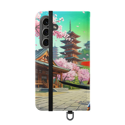 🦊⚔️ Cyberpunk Panda Samurai Flip Case – Futuristic Honor & Kitsune Spirit