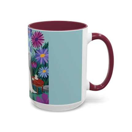 The Lady Of The Garden Tea Colorful Mugs – Art Deco Floral Elegance