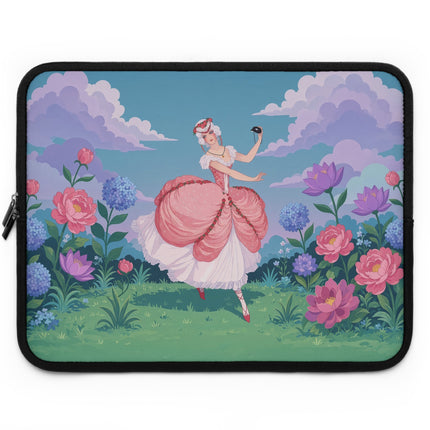 🌸🎭 The Rose Garden Masquerade Laptop Sleeve – Art Deco Floral Elegance
