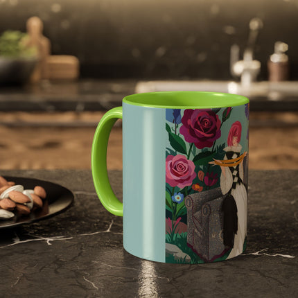 The Lady Of The Garden Tea Colorful Mugs – Art Deco Floral Elegance