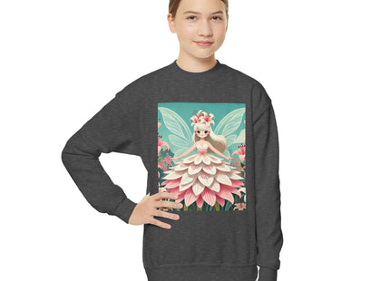 Lily Fairy in Bloom Youth Crewneck Sweatshirt