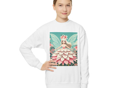 Lily Fairy in Bloom Youth Crewneck Sweatshirt
