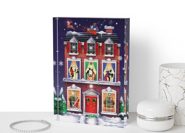 A Christmas Eve Celebration Acrylic Art Block