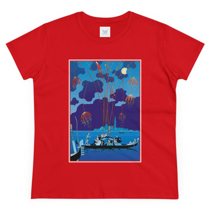 Fireworks in Venice by George Barbier Women's Midweight Cotton Tee