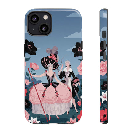 🌹🎭 The Rose Masquerade Promenade Phone Case – Art Deco Floral Elegance
