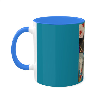 Looking Observant; The Appearance of a Kyoto Waitress of the Meiji Era by Tsukioka Yoshitoshi Colorful Mugs, 11oz
