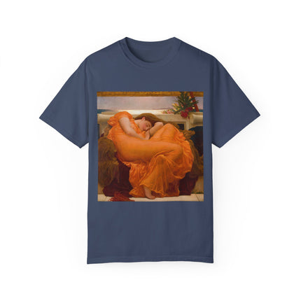 Flaming June by Frederic Leighton Unisex Garment-Dyed T-shirt