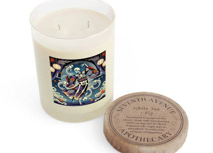 Skeleton Kabuki Performer Scented Candle - Full Glass, 11oz