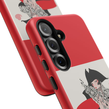 Crimson Masquerade Phone Case – Dramatic Grace & Bold Elegance