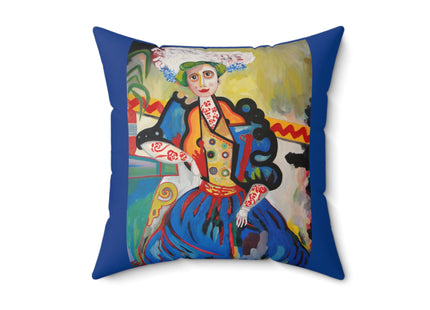 A Mulher by Amadeo de Souza-Carosa Spun Polyester Square Pillow