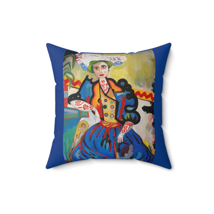 A Mulher by Amadeo de Souza-Carosa Spun Polyester Square Pillow