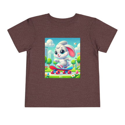 Skateboard Bunny Adventure Toddler Short Sleeve Tee