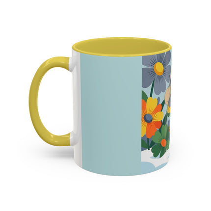 ❄️🌼 The Winter Flower Wanderer Colorful Mug – Colorful Art Deco Snow Fantasy