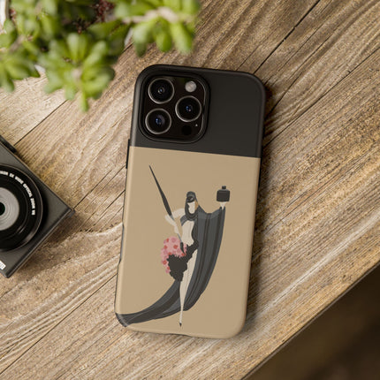 Dancer with Ink & Blossoms Phone Case – Elegant Grace & Artistic Poise