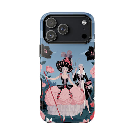 🌹🎭 The Rose Masquerade Promenade Phone Case – Art Deco Floral Elegance