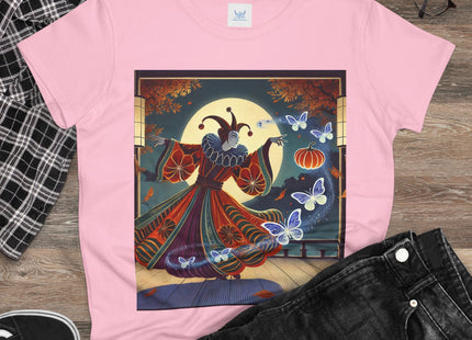 Court Magician with Ghost Butterflies Women's Midweight Cotton Tee