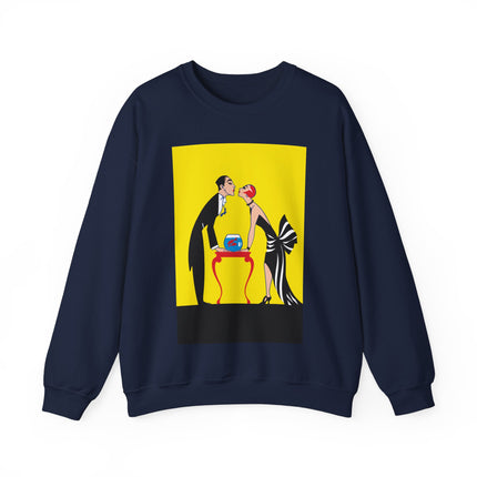 A Moment of Elegance: A Passionate Embrace Amidst Golden Splendor Heavy Blend™ Crewneck Sweatshirt