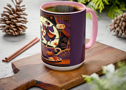 Theatrical Halloween Mice on Teacup Colorful Mugs (11oz, 15oz)