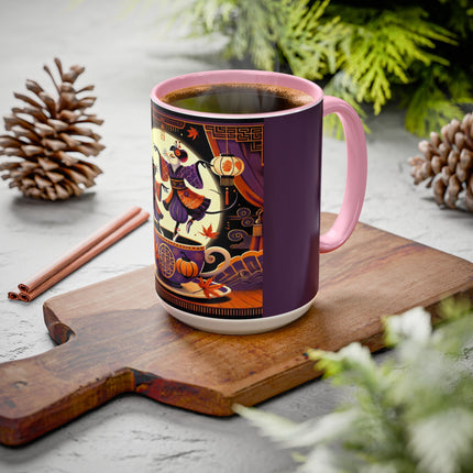 Theatrical Halloween Mice on Teacup Colorful Mugs (11oz, 15oz)