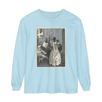 Piano et chant by Fernand Siméon Garment-dyed Long Sleeve T-Shirt