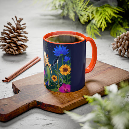 The Lady Of The Starlit Candles Colorful Mugs – Art Deco Theatrical Romance