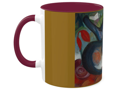 Two Cats, Blue and Yellow by Franz Marc Colorful Mugs, 11oz