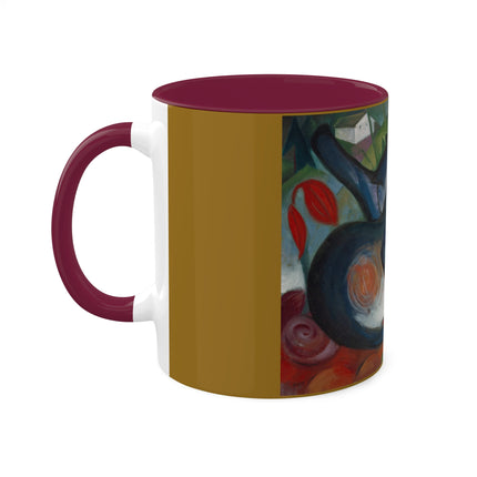 Two Cats, Blue and Yellow by Franz Marc Colorful Mugs, 11oz