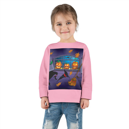Whimsical Halloween Mischief Toddler Long Sleeve Tee